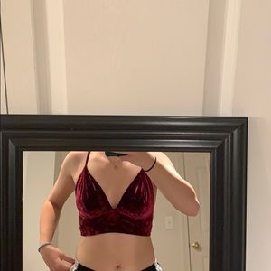 red velvet bralette